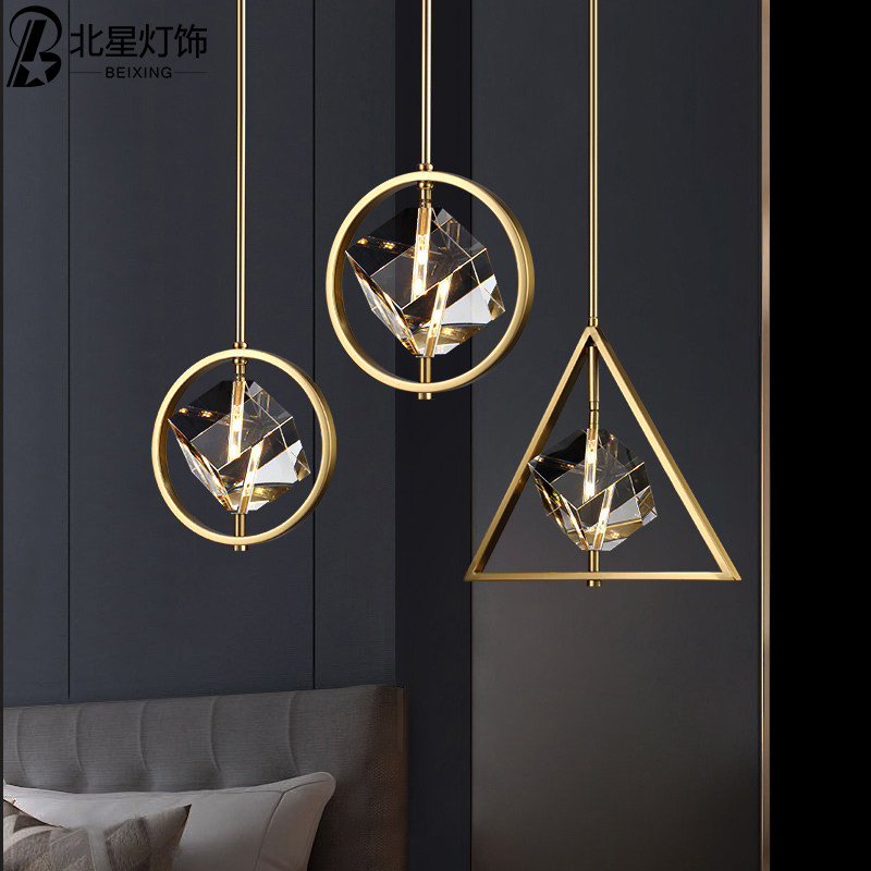 水晶小吊灯设计师个性灯具卧室床头灯现代简约高档餐厅吧台灯,家装灯饰光源,卧室/书房吊灯,淘宝优惠券,粉丝福利购,淘宝优惠卷