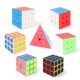 比赛三阶四阶魔方顺滑速拧实色儿童益智减压魔方玩具