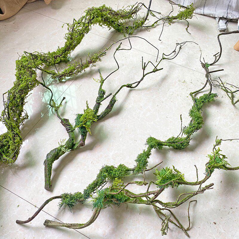 枯藤青苔藤仿真藤条树藤发泡藤软装植物墙橱窗造景婚庆树枝花艺