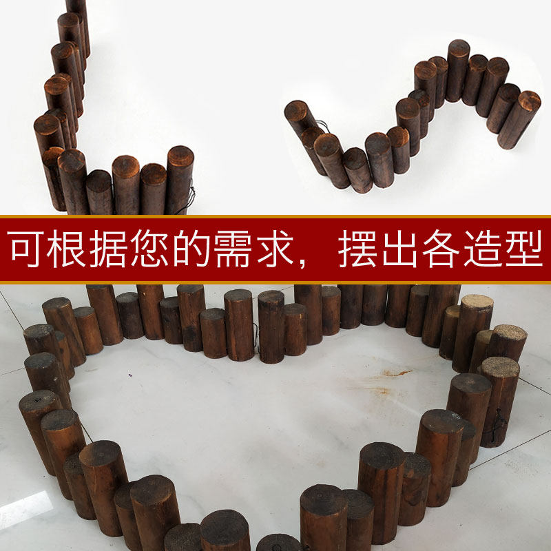 庭院户外腐木小篱笆扎栏圆木木桩围栏栅栏阳台种花花园花池装饰