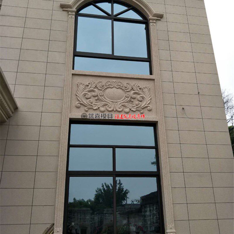 窗拱罗马柱窗户欧式半圆形弧形窗泥外墙建筑模板