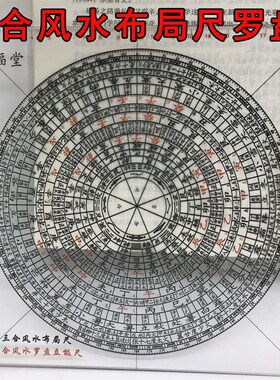 寸杨公三合立极尺布局尺罗盘堪舆尺二十四山罗盘尺