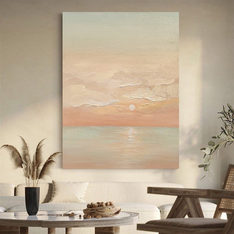 《时光清浅》侘寂风客餐厅风景挂画画象文艺落地画