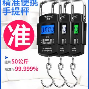 弹簧称挂钩鱼商用手提行李秤手持 高精度电子秤家用小型迷你便携式
