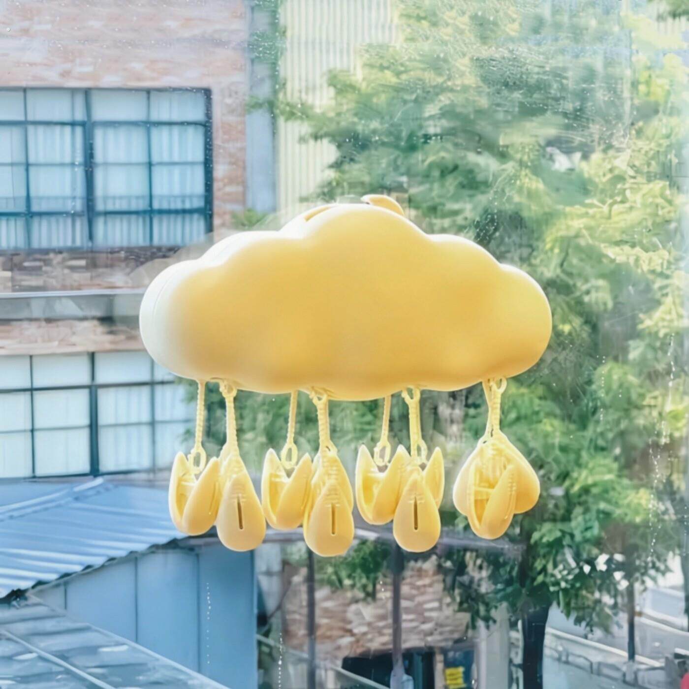 创意云朵吸盘多功能可折叠可伸缩晾袜子内衣壁挂式不占空间晾衣架