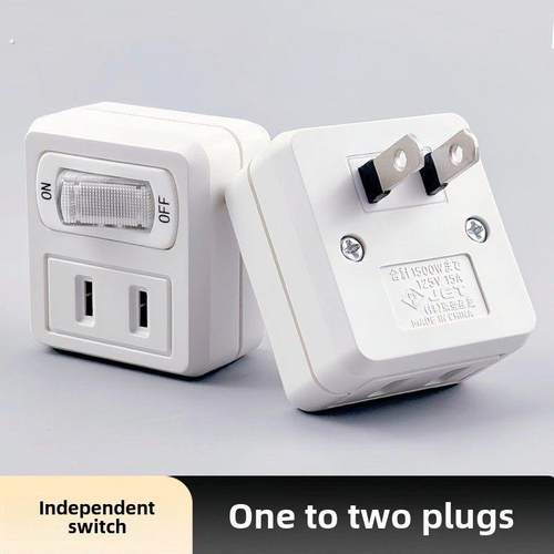 带开关转换器插座家用扩展插头电源一对二转换插头迷你多功能插头