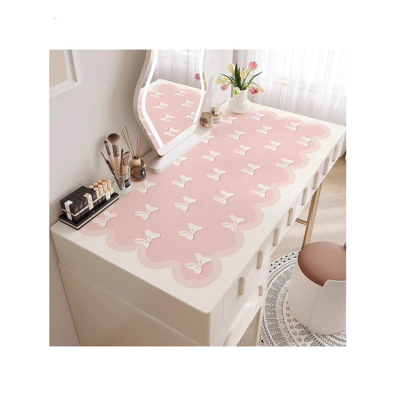 梳妆台桌垫防水免洗卧室美甲化妆桌面保护垫子轻奢高级感茶几台布