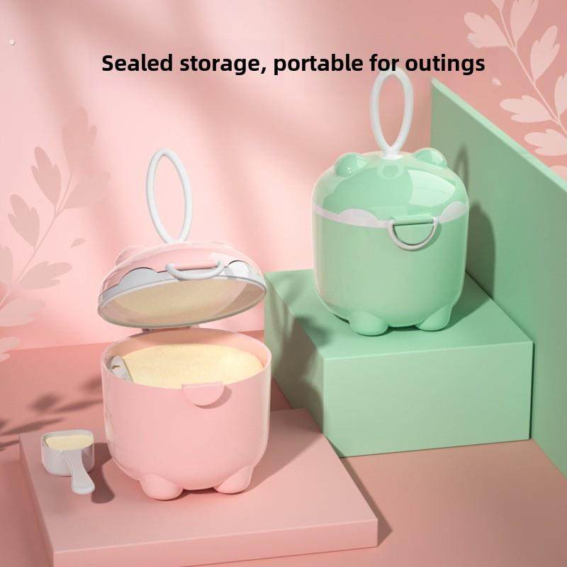 可爱宝宝奶粉盒便携式外出手提密封婴儿米粉分装盒储存灌防潮大号