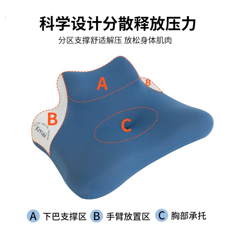 趴趴功能慢回弹记忆枕头侧卧手机护颈枕芯游戏解压枕腰靠止鼾睡枕