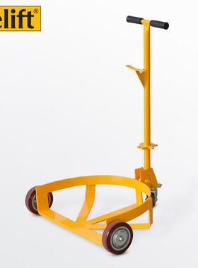 锐励DC500低位手动油桶搬运车500kg便携式简易手推油桶车移动