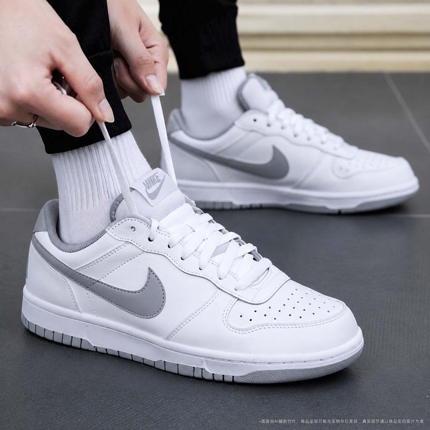 耶运动耐克BIG NIKE LOW正品男鞋2026新款运动休闲鞋小白鞋板鞋