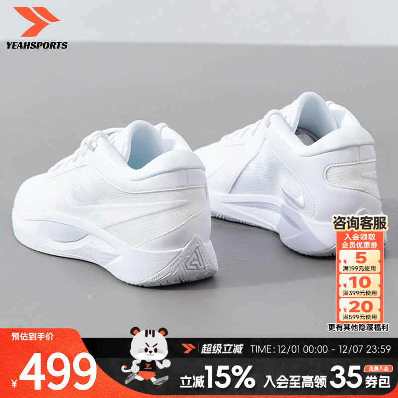 NIKE耐克男鞋新款GIANNIS FREAK 6篮球鞋实战缓震运动鞋子 FV12