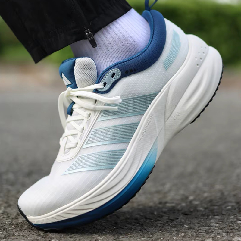 Adidas阿迪达斯男鞋女鞋运动鞋夏季新款白色休闲鞋网面透气跑步鞋