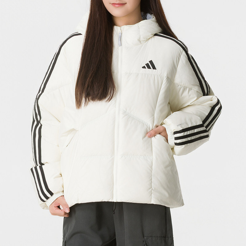 耶运动阿迪达斯adidas羽绒服女装2026冬季新款连帽保暖运动服时
