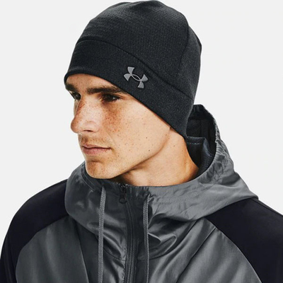 UA安德玛毛线帽男士2025冬季新款帽子官方正品防风防寒保暖绒线帽