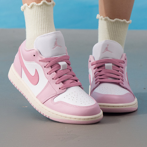 耶运动| | 耐克NIKE正品夏季女鞋26新款粉AJ1板鞋运动休闲鞋DC07