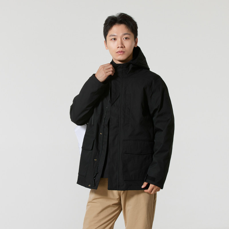 耶运动添柏岚男装运动服冬季三合一夹克户外通勤两穿加绒舒适外套