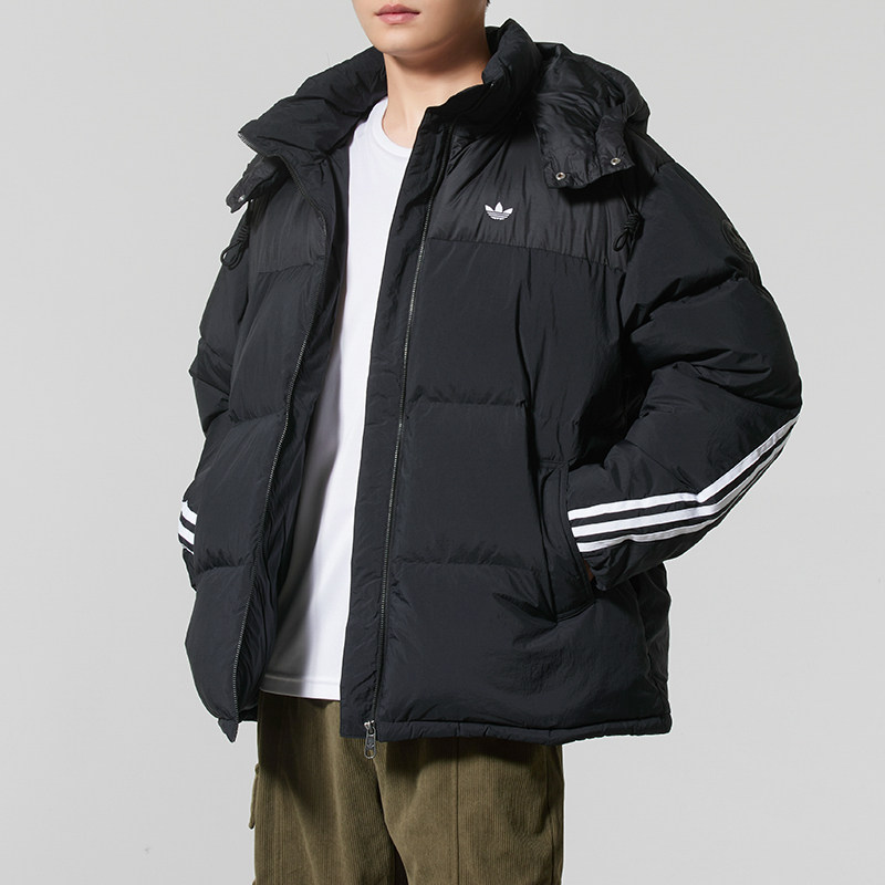 耶运动阿迪达斯（）三叶草羽绒服男装 2026新款秋季运动服潮流时