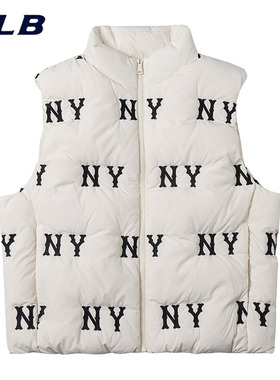 MLB羽绒马甲男装女装冬新款保暖运动服休闲羽外套3ADVG0146