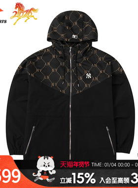 MLB男装女装新款运动服跑步健身训练服外套连帽夹克3ATRM0144