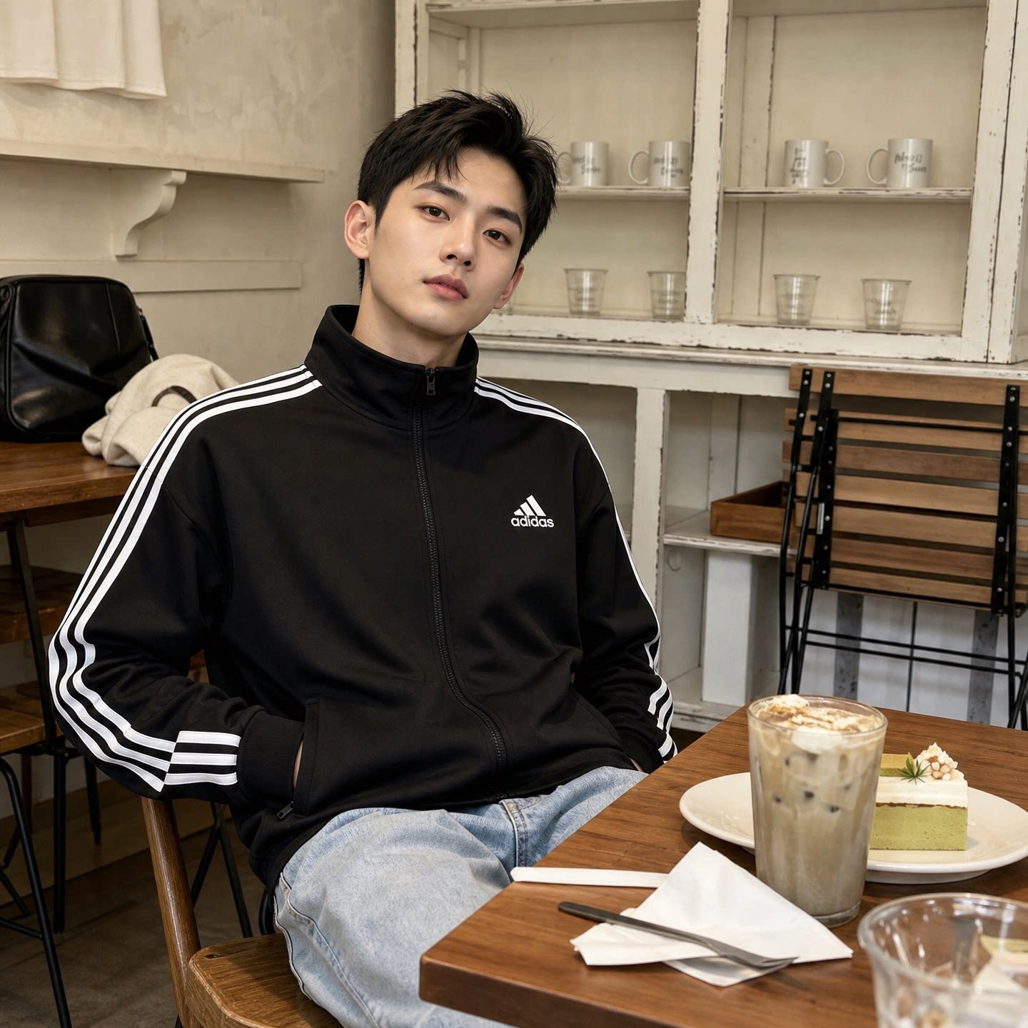 耶运动阿迪达斯夹克男装女装26秋季新款运动服三条纹上衣立领外套