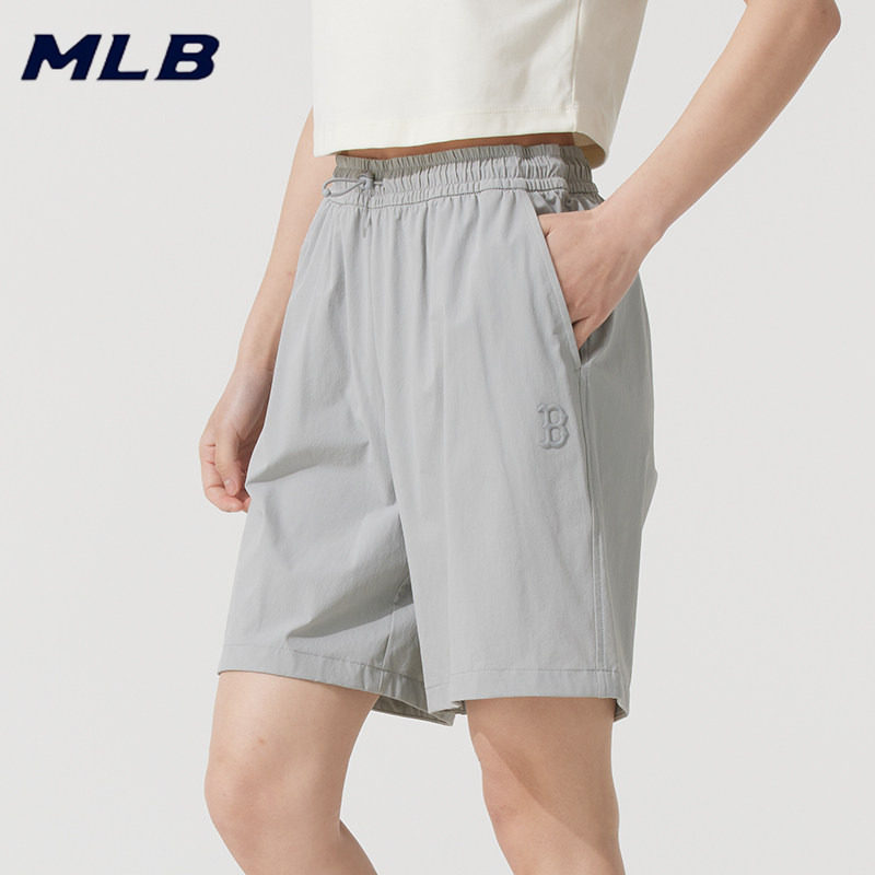 MLB情侣运动短裤26夏季新款训练透气休闲裤潮流健身裤子3ASMB01