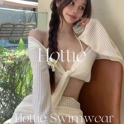 新款纯欲小胸聚拢bikini四件套