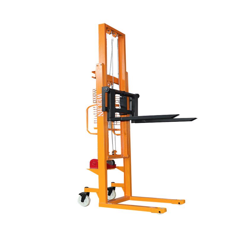 电动堆高叉车0.5吨1吨半自动铲车电动装卸升降堆高车2米2.5米米