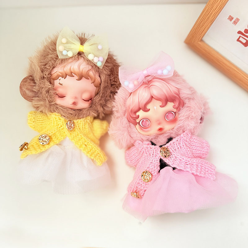 潮玩SP娃衣金扣毛衣纱裙装17CM