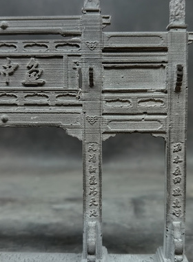 冬官手作 水泥树脂鱼缸造景摆件布景装饰传统复古怀旧中式牌坊