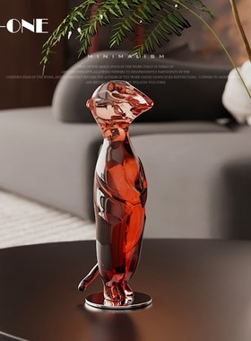 Rz 猕猴装饰品摆设客厅渐变红色艺术
