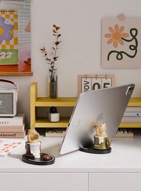 可爱创意卡皮巴拉手机支架摆件家用卧室桌面iPad平板支撑架办公室