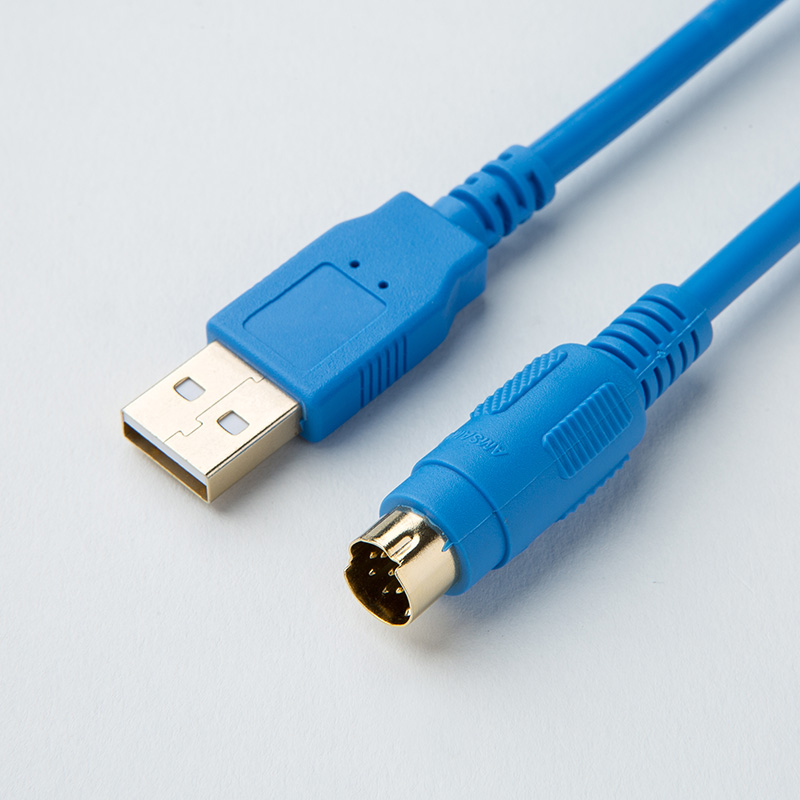 AMSAMOTION 适用于汇川PLC编程电缆/数据下载线 USB-H0U /H1U/H2U