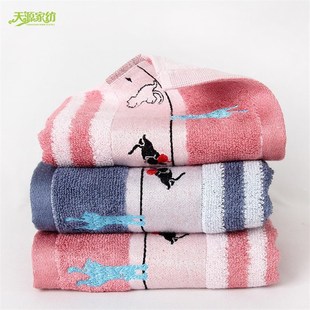 天源条装竹浆纤维儿童洗脸毛巾童趣擦汗巾柔软舒适吸水