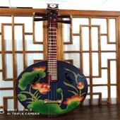 中阮手工彩绘专业乐器新型复古中式 饰琴面板手绘初入门 装