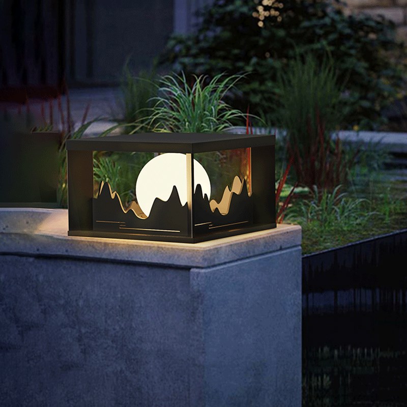 太阳能柱头灯户外防水门柱灯别墅庭院围墙灯大门柱子灯花园围栏灯