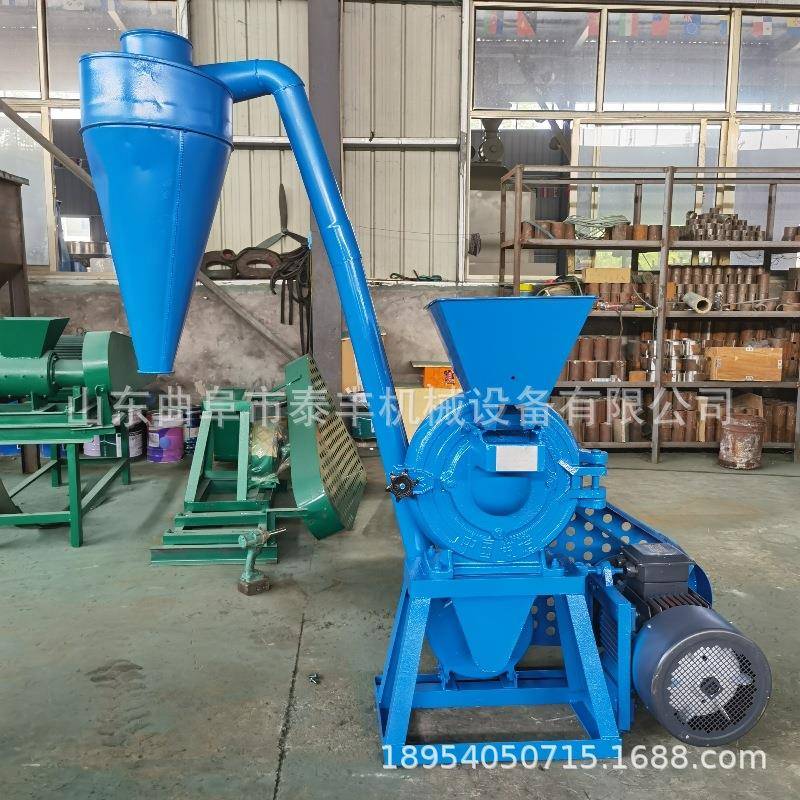 自动上料粉碎机打粉机破碎机一风吹圆盘式齿盘磨玉米饲料立式无尘