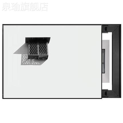 定做意式极简风高级感电表箱装饰画黑奢白代现简约配电箱遮挡轻挂