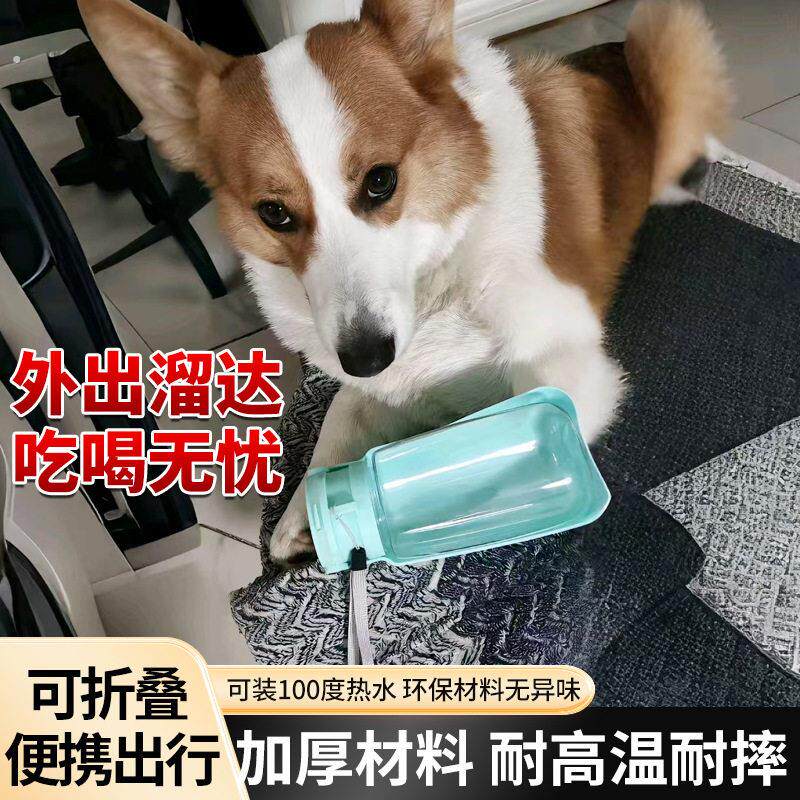 狗狗户外可携式折叠杯随行水杯遛狗水壶猫咪饮水器自动饮水宠物用