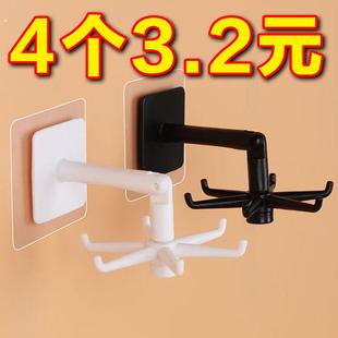 旋转挂钩多功能勺子锅铲收纳架置物架壁挂式 厨具架免打孔厨房挂架