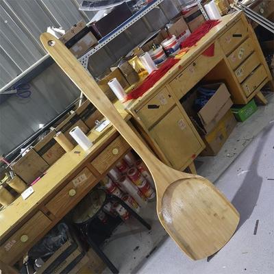 热销抖音拍摄道具超大号夸张搞笑餐具锅铲木质西餐刀叉定制勺子