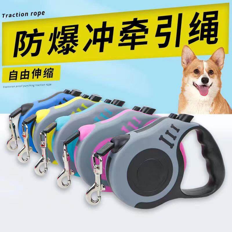 韩国狗狗牵引绳自动伸缩遛狗绳中小型犬狗链子胸背带项圈宠物用品