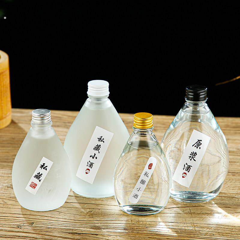 一斤装白酒瓶空瓶子高档密封专用自酿容器果酒分装二两玻璃小酒瓶