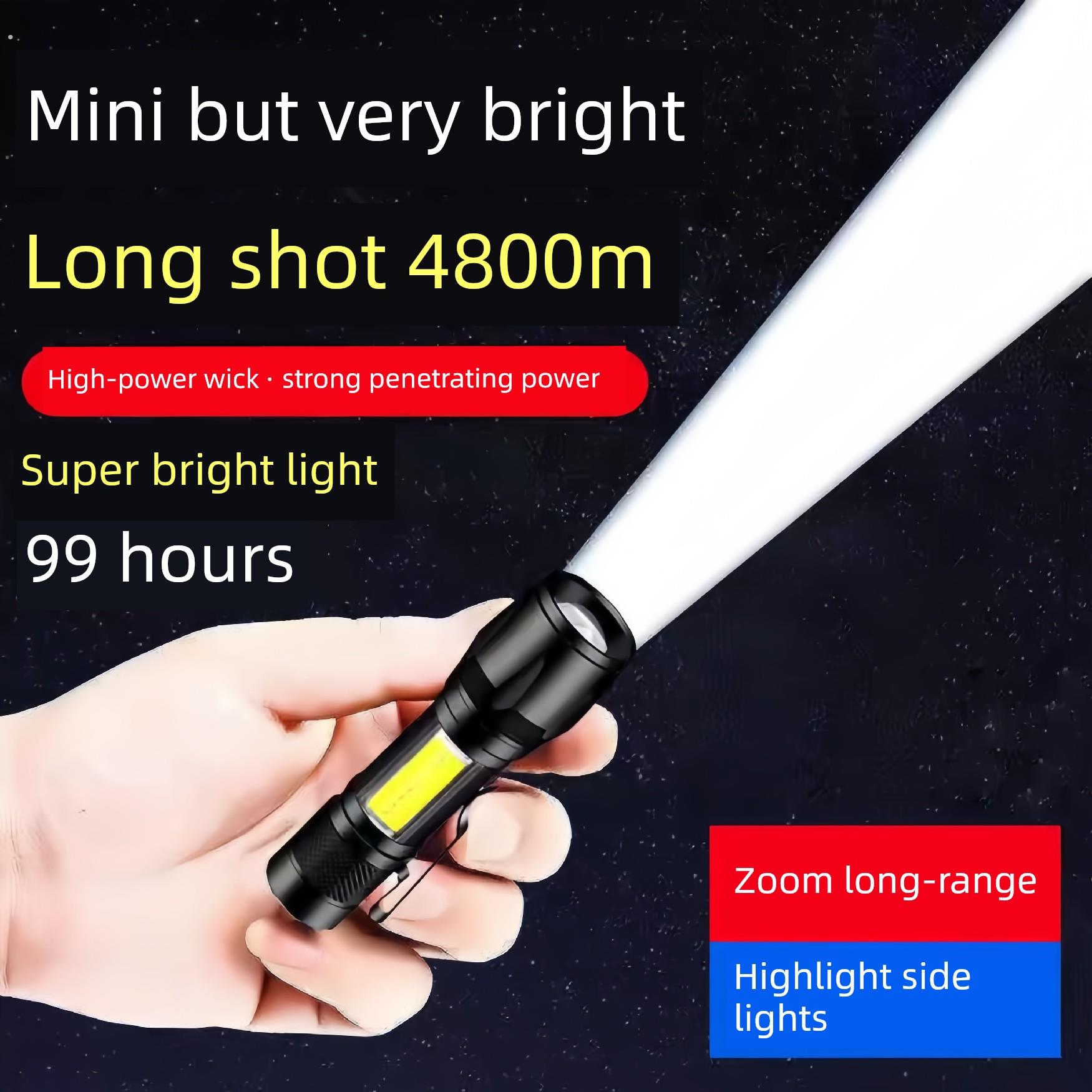 手电筒2025新款强光可充电USB接口迷你小型便携超长续航大容量led