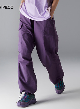 TRIP&CO阔腿裤工装裤女夏季薄款宽松休闲运动登山裤子透湿抗皱