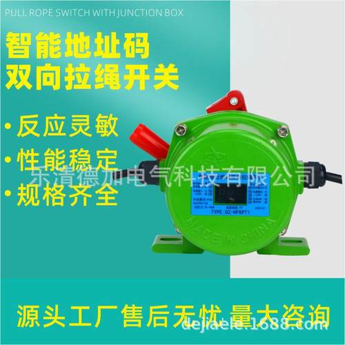 智能地址码双向拉绳开关DZ-HFLT1皮带机拉绳开关LT2-II两开两闭