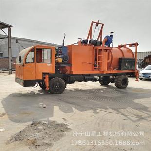 单罐沥青拌合机双人驾驶搅拌车 沥青混合料技术参数车载式