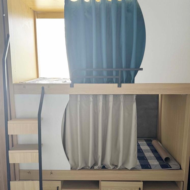 学生宿舍上下铺粘贴式滑轨床帘寝室太空舱柜子床环保遮光布无涂层