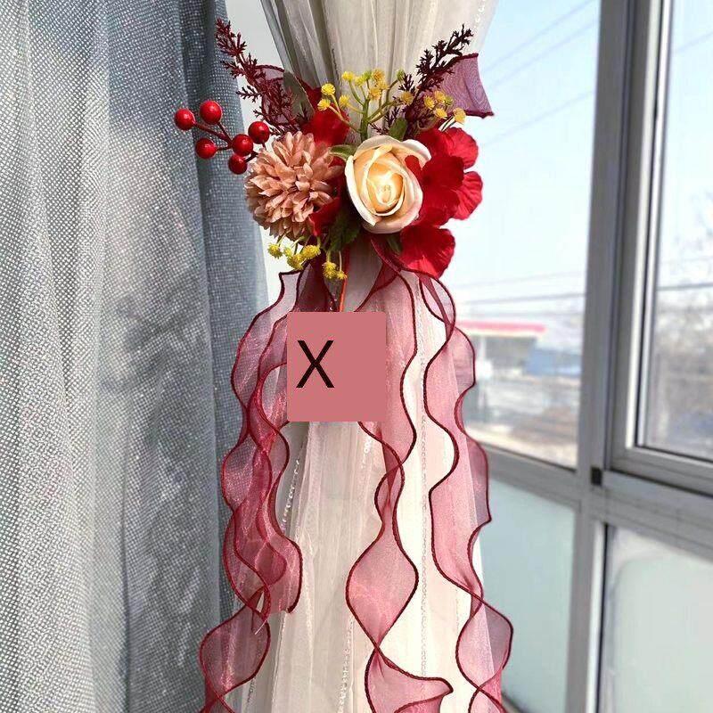 结婚窗帘绑带绑绳婚房装饰布置婚礼喜字女方结婚房间装饰用品大全