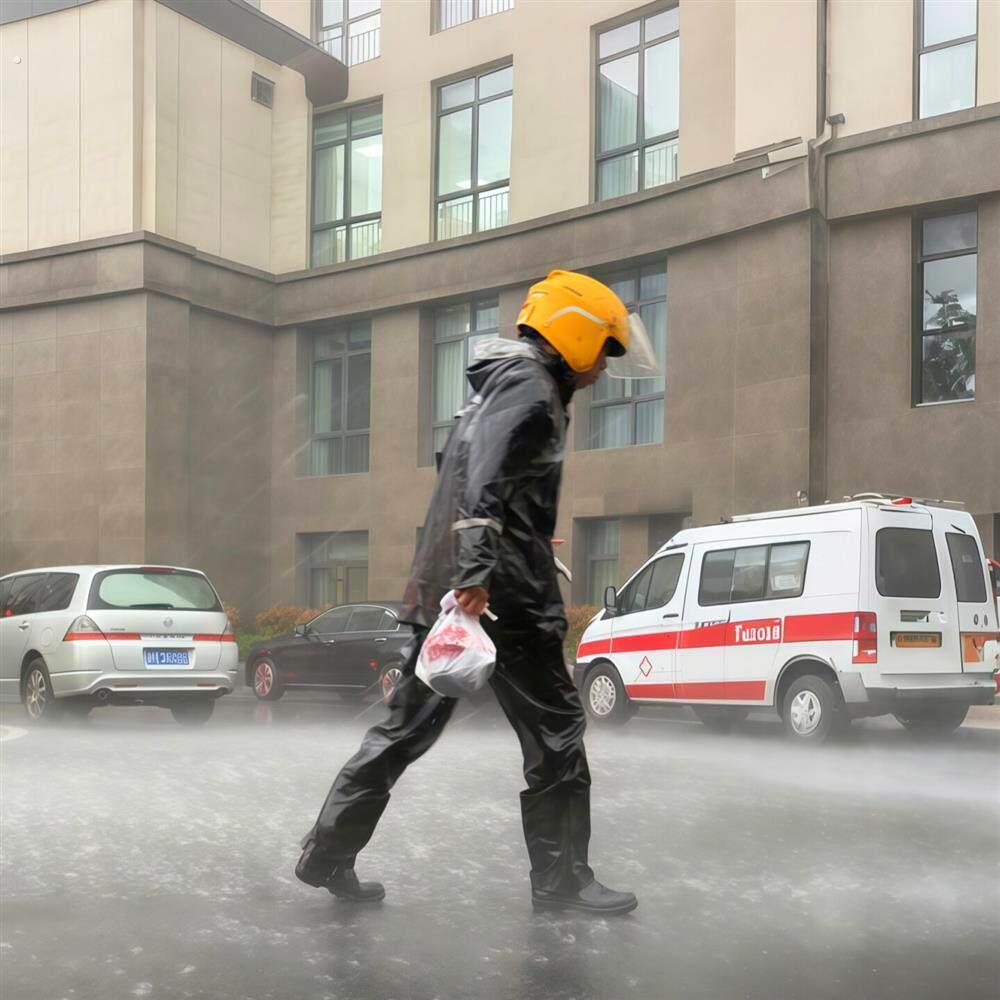 户外骑行分体式雨披雨衣外卖骑手专用防暴雨全身男女款单人雨服